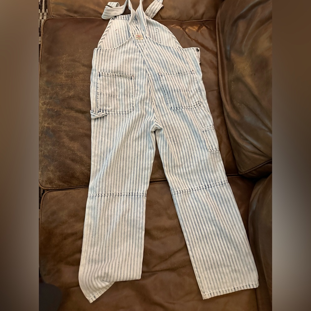 Women’s striped Faherty overalls Size S *Mint*